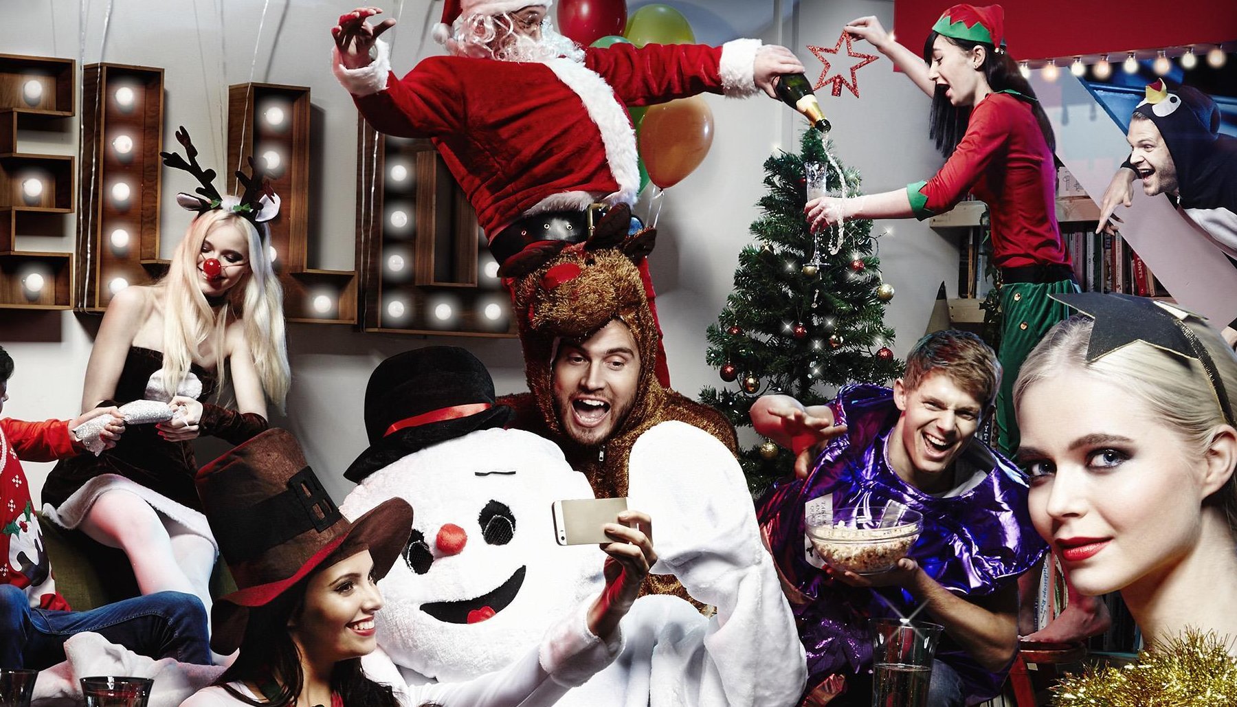 group christmas dress up Santa's Reindeer Group Costume