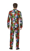 Back of day of the dead mens suit with tie