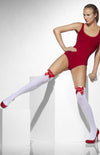Buy Stockings with Satin Bow White-Red and Life Line