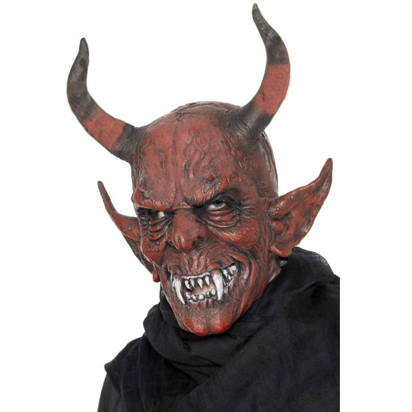 Demon devil mask with large horns