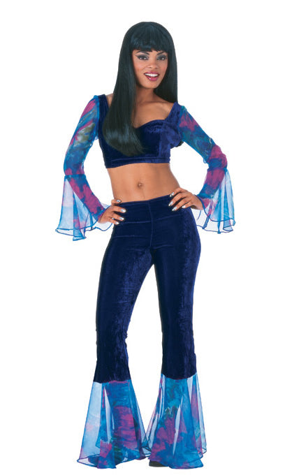 Blue velvet Berkley costume top and pants