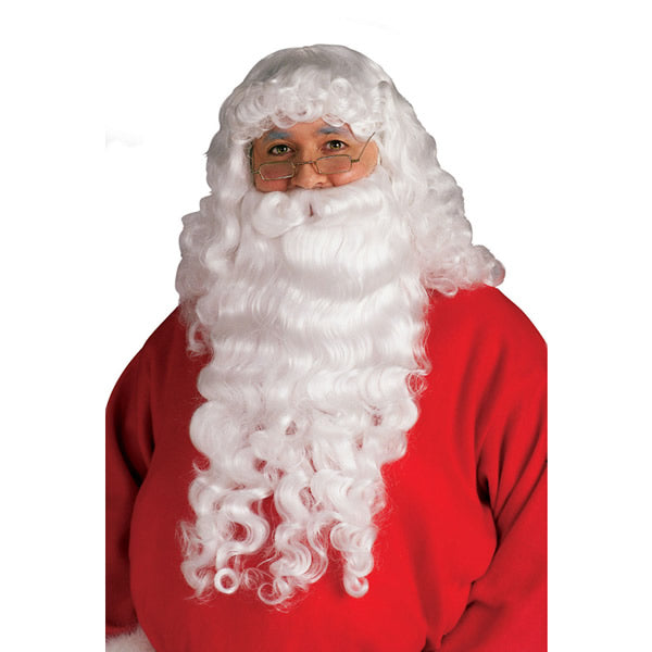 Long plush Santa wig and beard