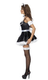 Side of short French Maid dress with headpiece