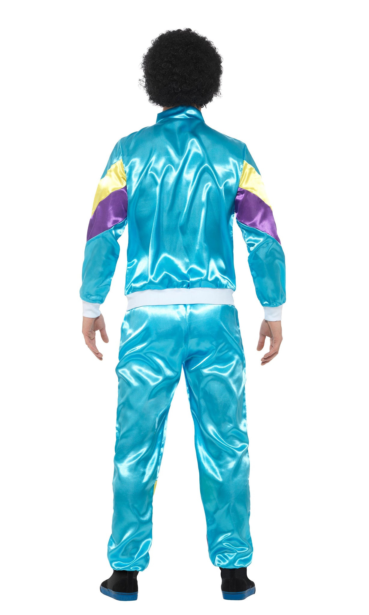 Mens blue shell suit costume back