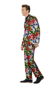Side of day of the dead mens suit with tie