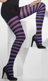 Buy Striped Tights Purple and Black