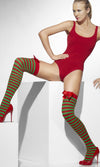Buy Striped Stockings Red and Green with Bow