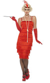 Fringe Flapper Long Red