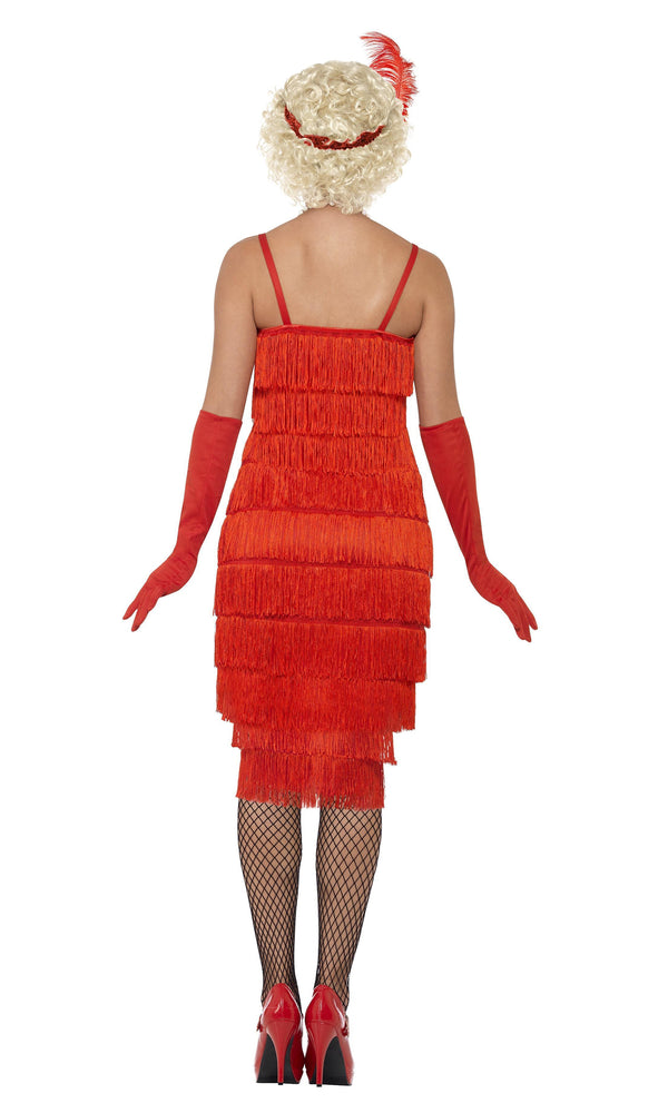 Fringe Flapper Long Red