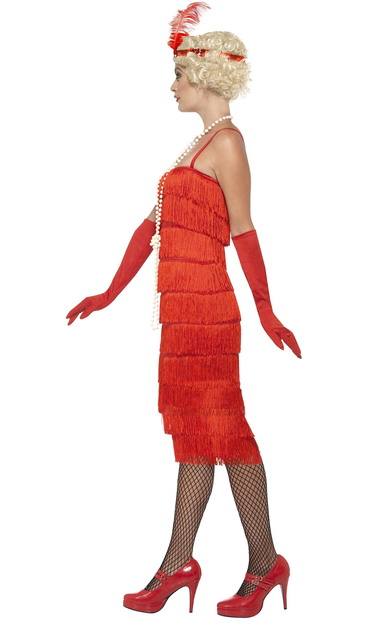 Fringe Flapper Long Red