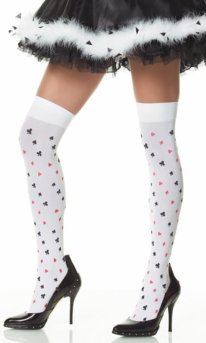 Stockings with Poker Card Suits
