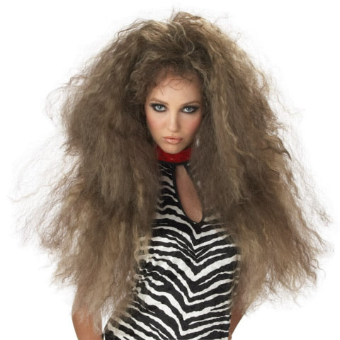 Wild long brown woman's wig
