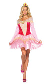 Pink Aurora Princess Sleeping Beauty costume with crown