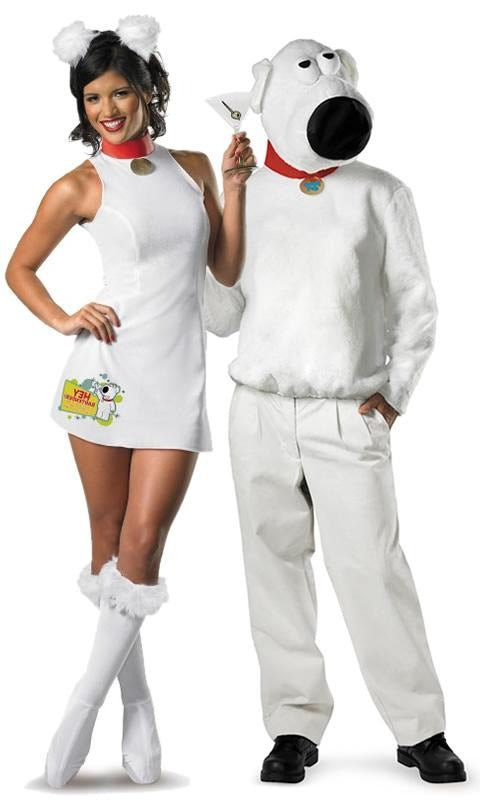 Brian Family Guy costume next to female Brian