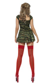 Back of short camouflage nurse dress