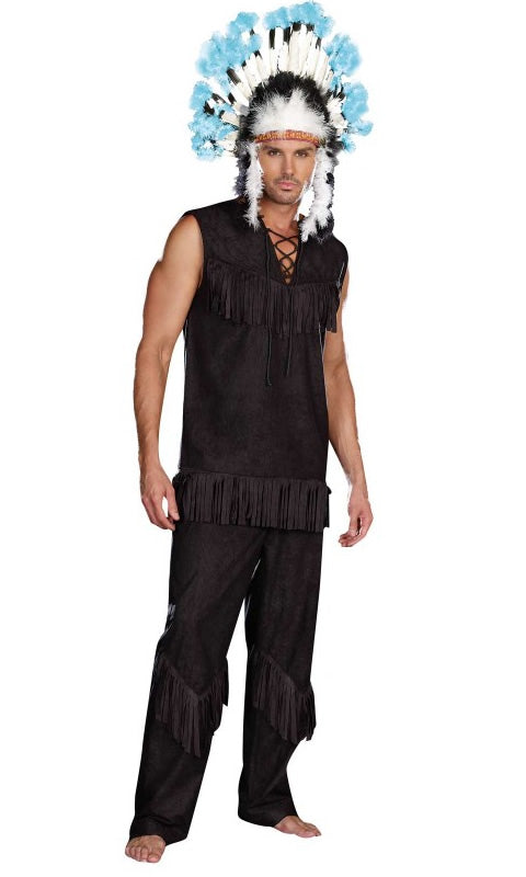 Men's Native Indian costume in black