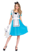 Blue Alice dress with headband and apron