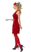 Side of red Elmo dress with Elmo face and headband