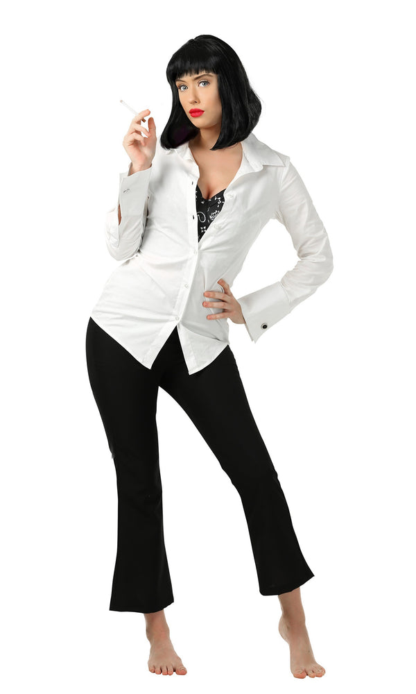 Mia Wallace Pulp Fiction costume with blouse and pants