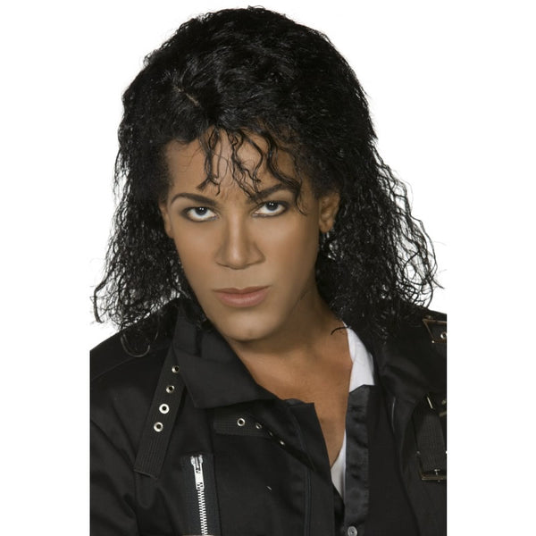Long black Michael Jackson Bad wig