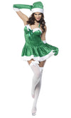 Naughty Miss Santa Green