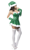 Naughty Miss Santa Green