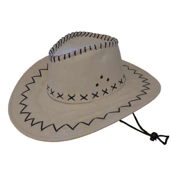 Sand coloured cowboy hat