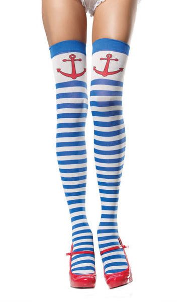 Striped Stockings Anchors Away