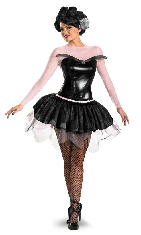 Ballet pink and black long sleeve dress with underskirt