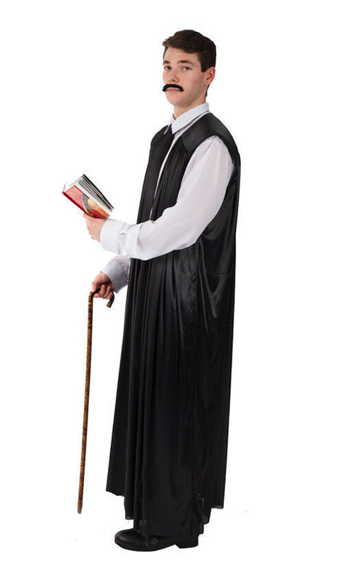 Side of teachers black long robe