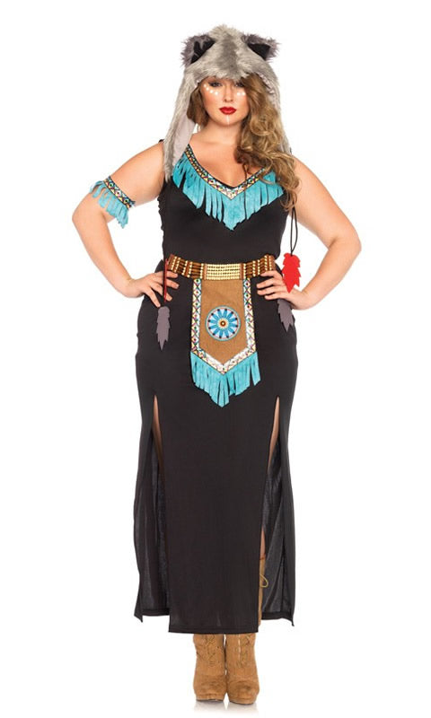 Tribal Wolf Warrior Plus Size