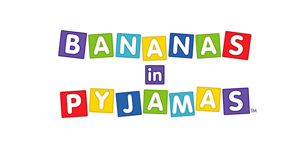 Bananas in pyjamas costume banner