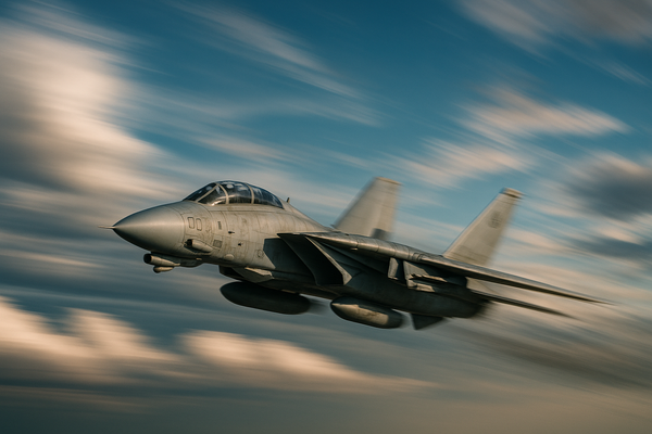 F14 flying for the Top Gun costume collection