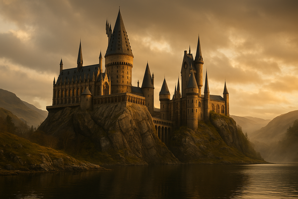 A medieval castle for a Harry Potter costume collection