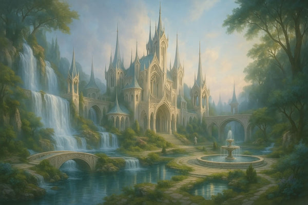 An Elven palace for the mens Lord of the Rings costume collection