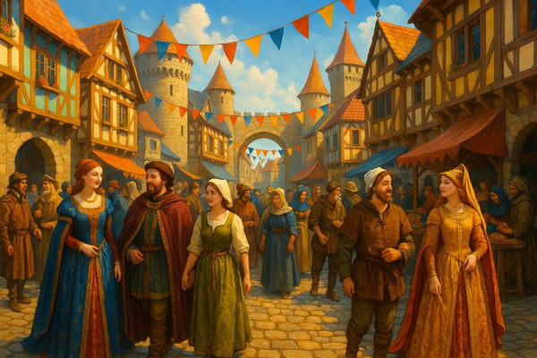 A medieval city for the womens medieval costume collection