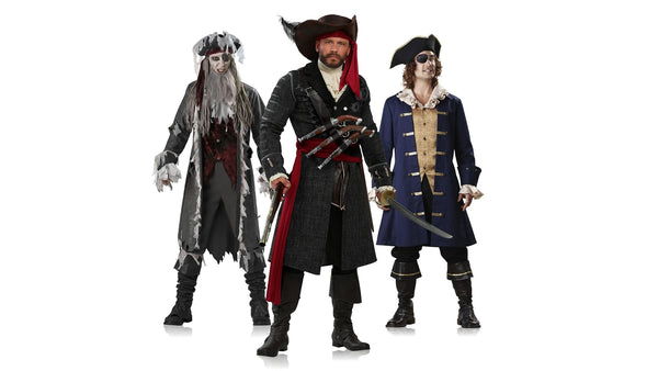 Men's pirate costume collection banner