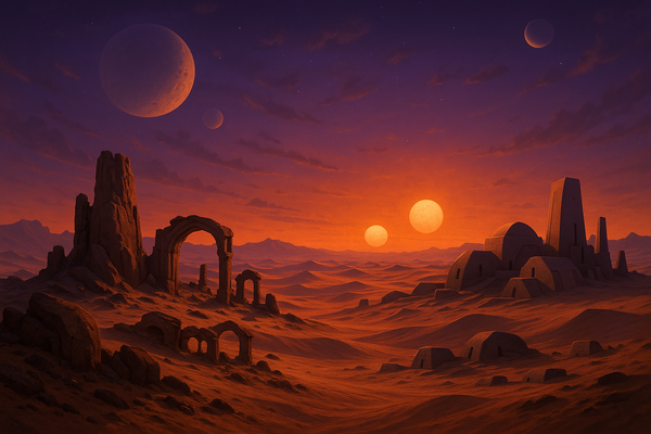 An alien planet for the Star Wars costume collection