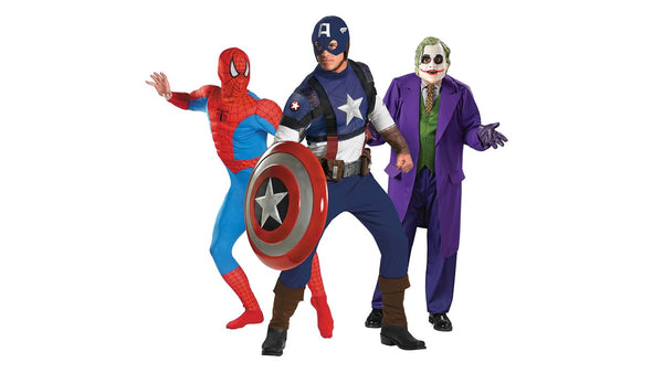 Mens hero costume collection banner