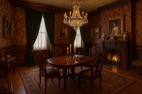 Victorian house for the women's Victorian costume collection
