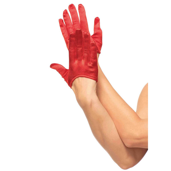 Red Mini Crop Gloves