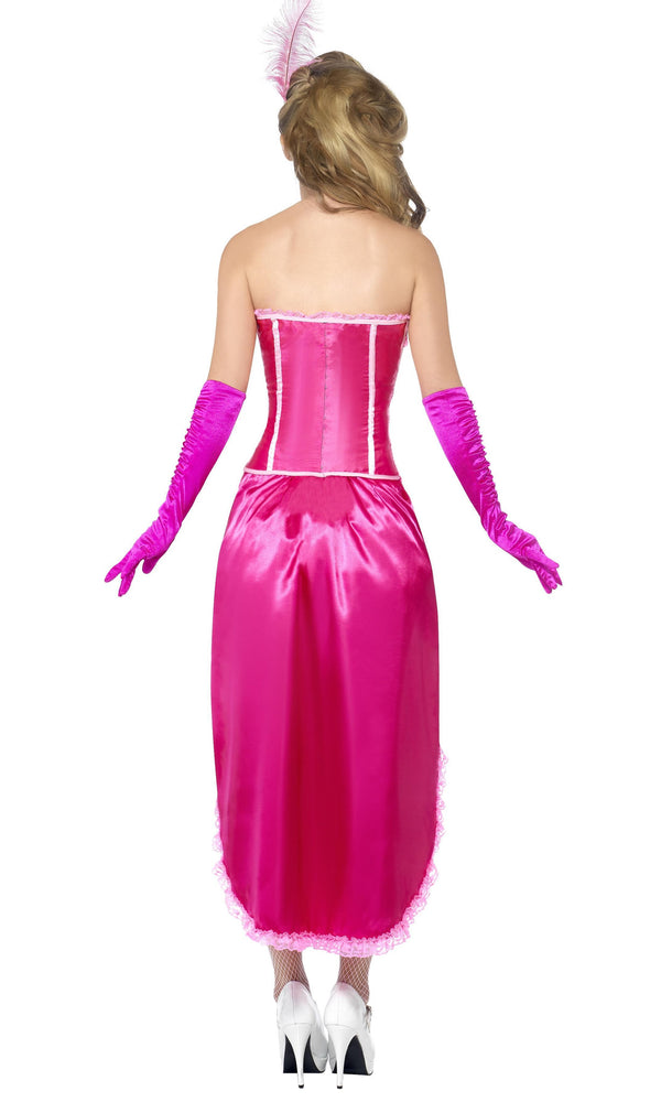 Back of pink burlesque skirt and bodice