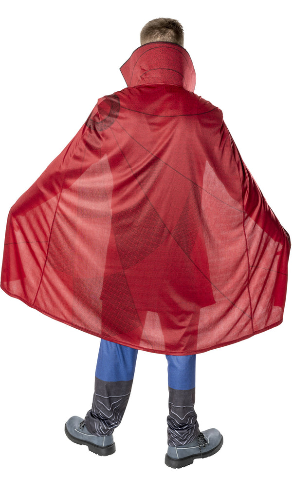 Back of Doctor Strange blue costume with red cape