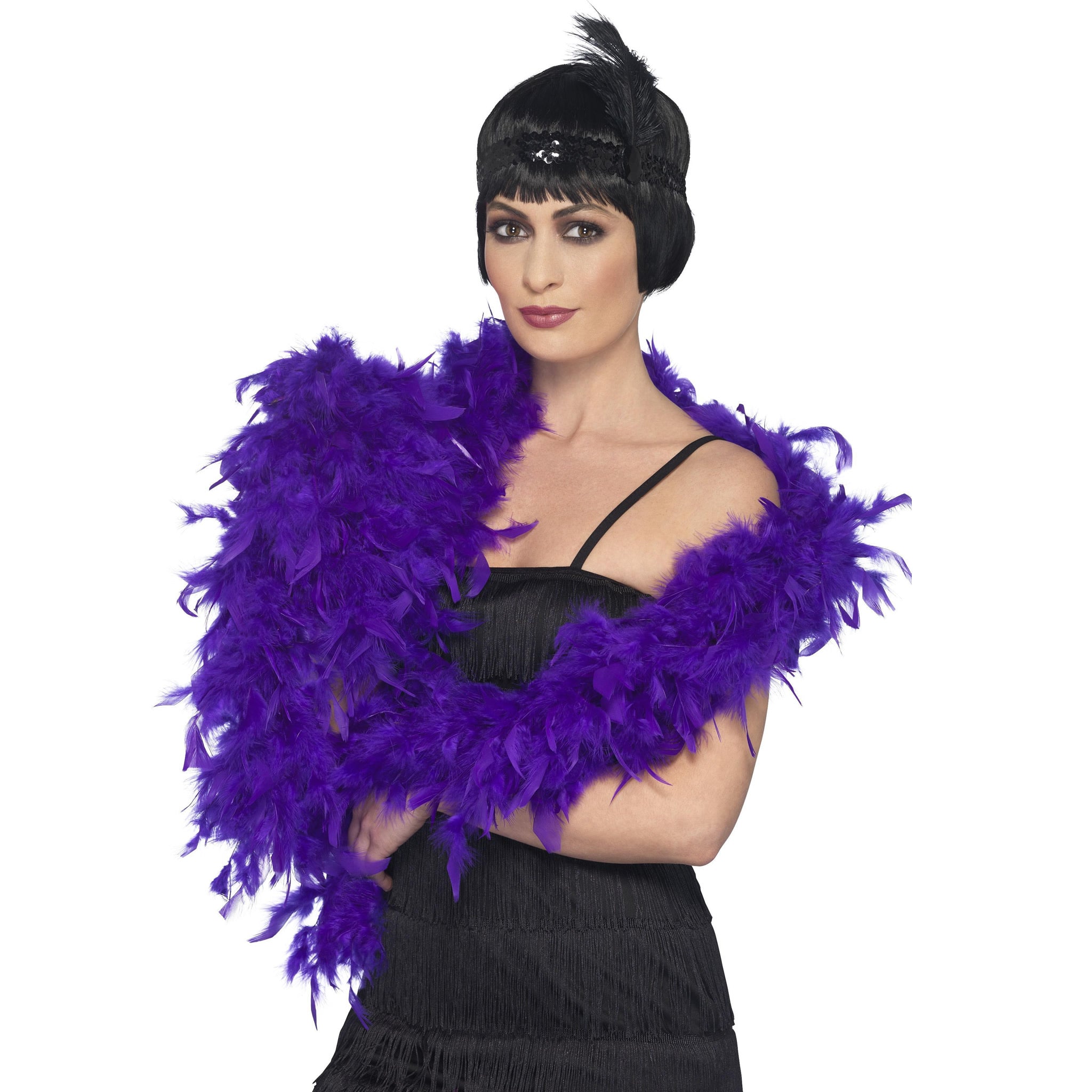 Purple feather boa