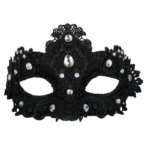 Buy Crystal Lace Black Eye Mask