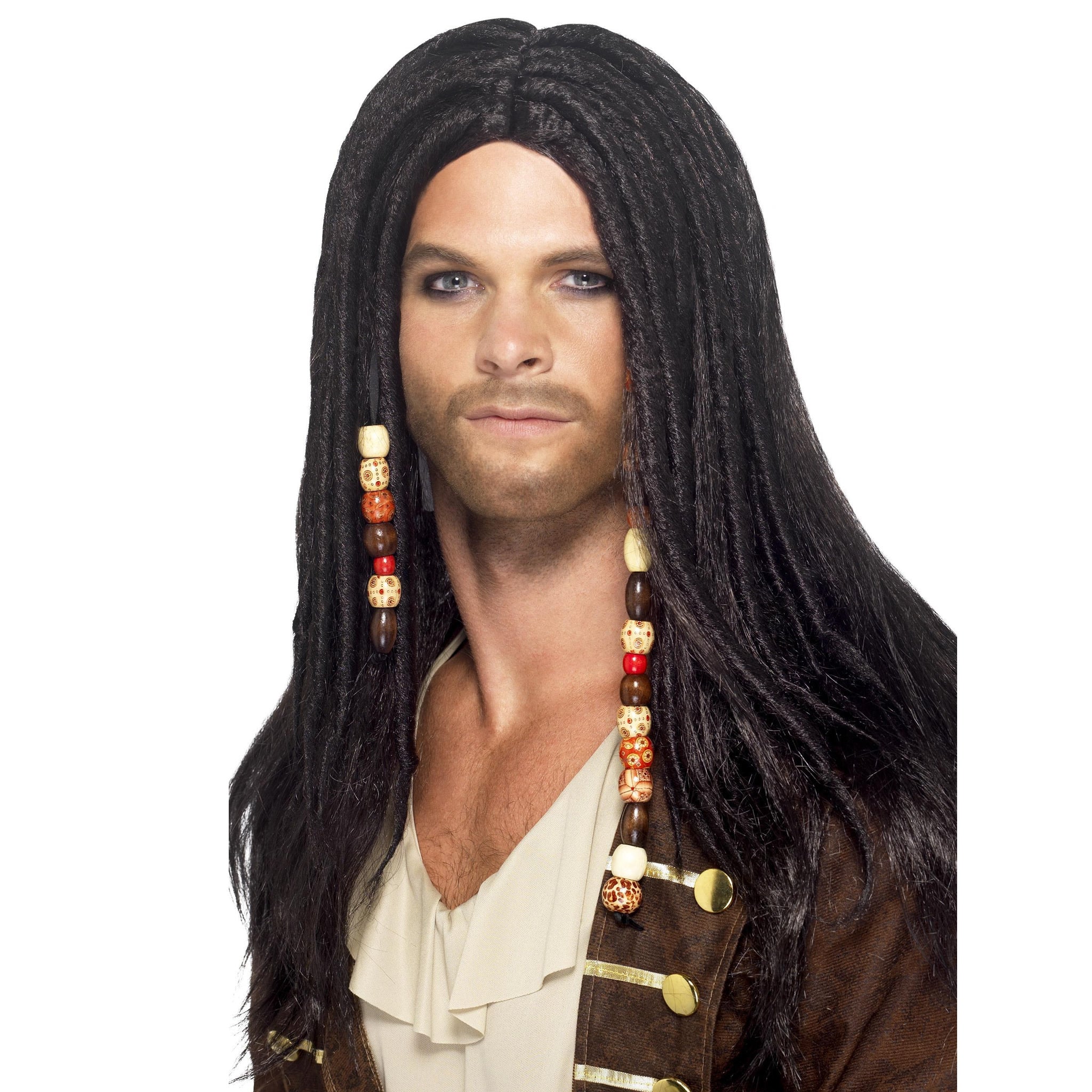 Buy Pirate Wig Black with Beads