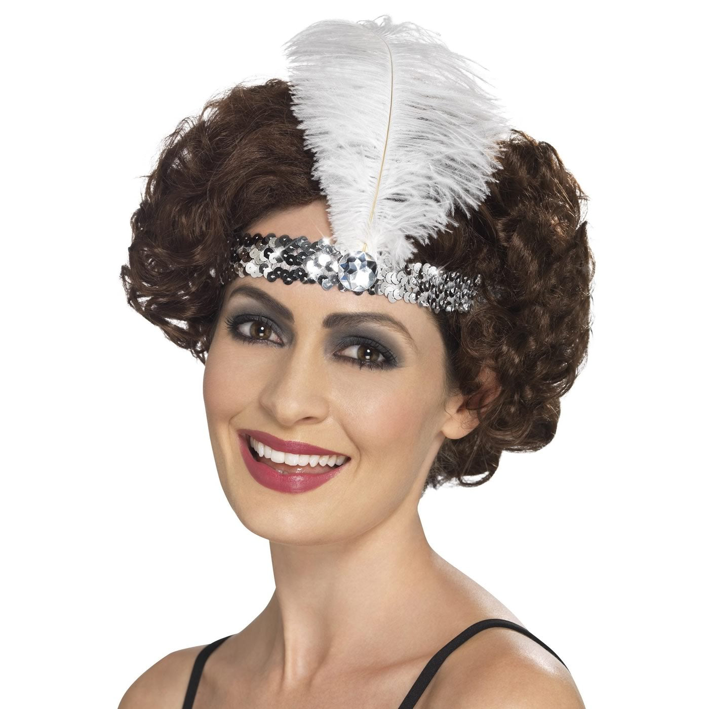 Buy Flapper Headband Sequin Silver