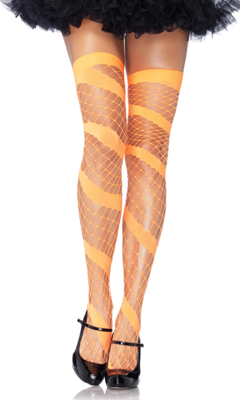 Buy Romy Net Stockings Neon Orange