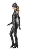 Side of black Cat Woman costume with mask