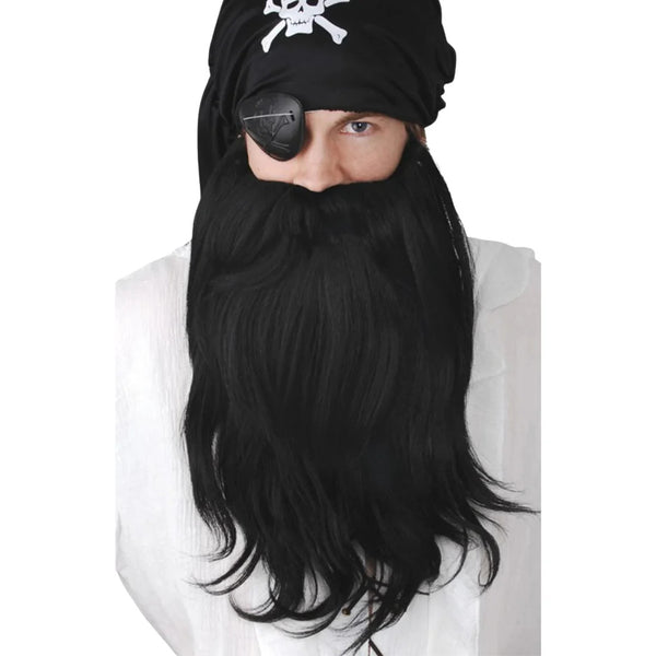 Buy Pirate Beard and Mo Jumbo Set Black